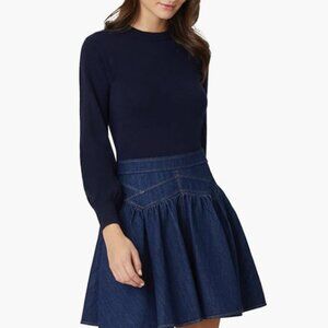 Shoshanna Women's Denim Knit Combo Matilda Dress sz M